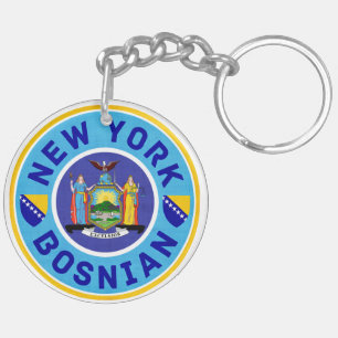 New York Bosnian American   Keychain