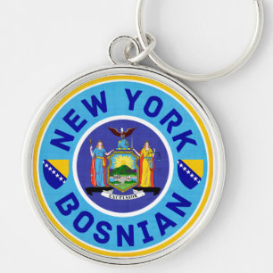 New York Bosnian American Keyring