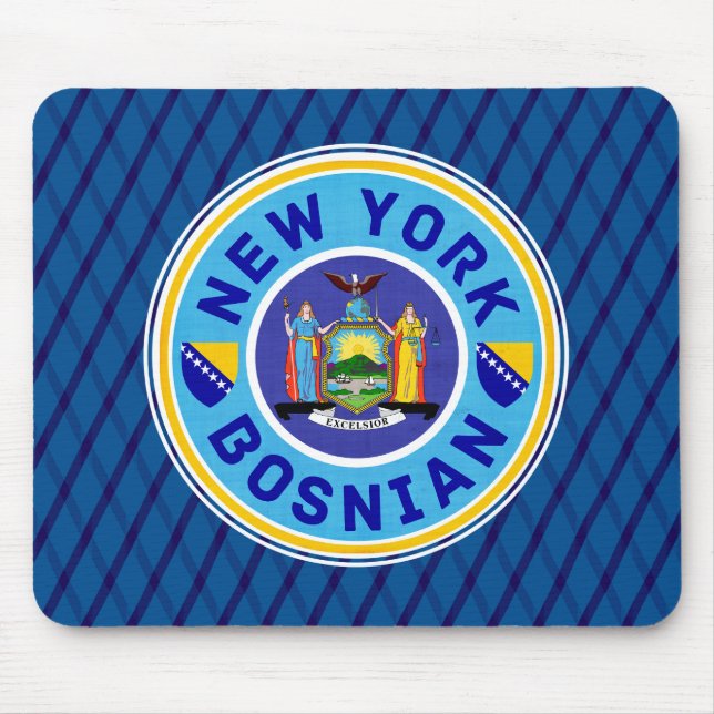 New York Bosnian American Mousemat Mouse Pad (Front)