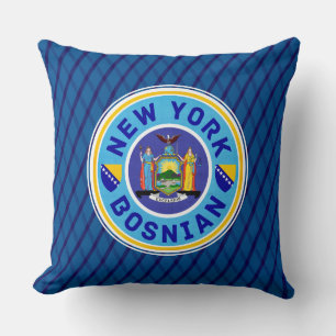 New York Bosnian American  Throw Pillow