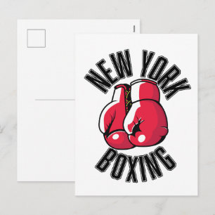 New York Boxing logo Holiday Postcard