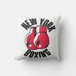 New York Boxing logo Throw Pillow