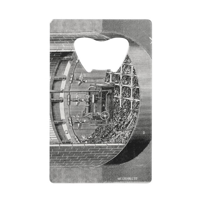 New York Broadway underground railway tunneling Credit Card Bottle Opener (Front)