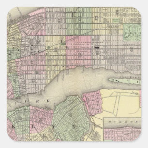 New York, Brooklyn 2 Square Sticker