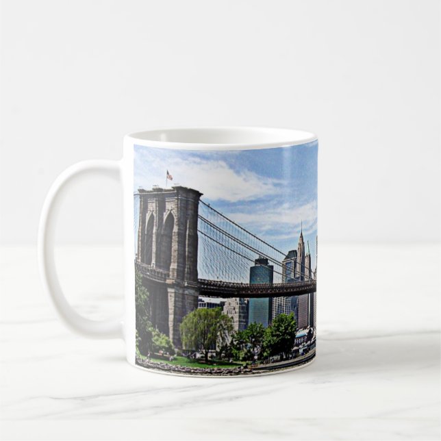 New York - Brooklyn Bridge Coffee Mug (Left)