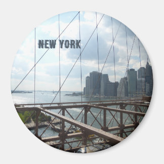 New York, Brooklyn Bridge Cust. Text Magnet