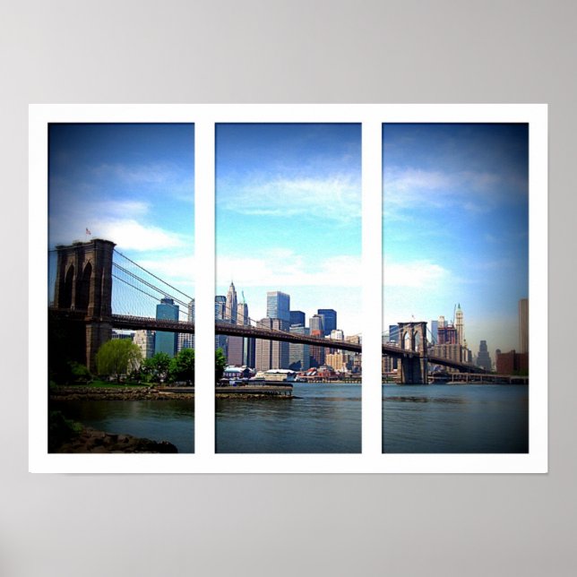 New York - Brooklyn Bridge Poster (Front)