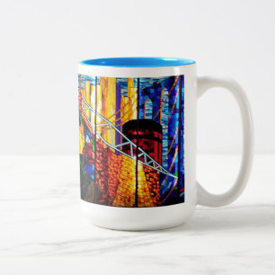 New York Brooklyn Cruise Port Stained Glass Mug