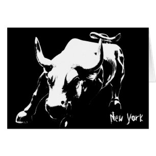 New York Card New York Bull Souvenir Card