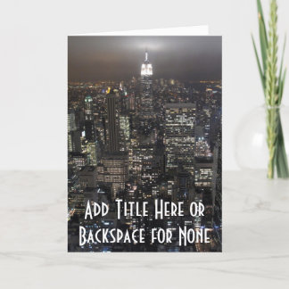 New York Card New York City Skyline Souvenir Card