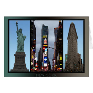 New York Card New York Souvenir Card Landmarks