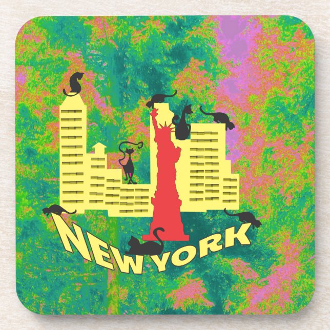 NEW YORK cat Coaster (Front)