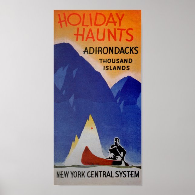 New York Central Adirondacks travel ad Poster (Front)
