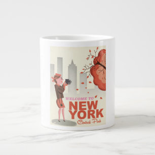 New York Central Park Vintage travel poster Large Coffee Mug