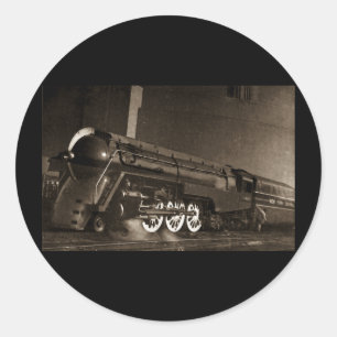 New York Central Vintage Art  Deco Train Classic Round Sticker