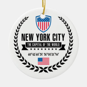 New York Ceramic Ornament