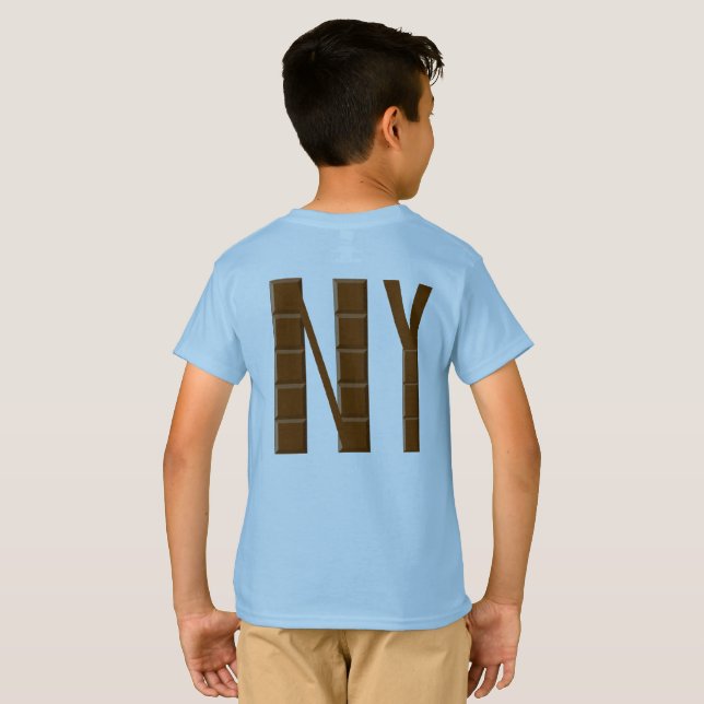 NEW YORK CHOCOLAT DOS blue shirt (Back Full)