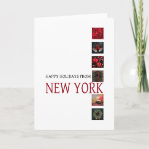New York Christmas Card with ornaments