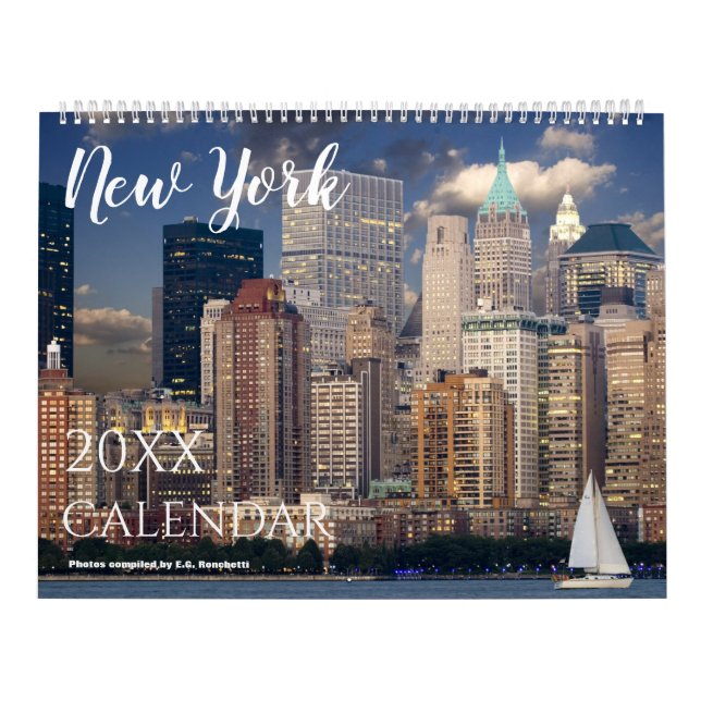 New York City 2025 Wall Calendrier cadeau (Protection)