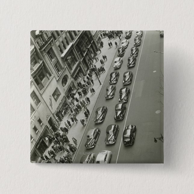 New York City 2 Inch Square Button (Front)