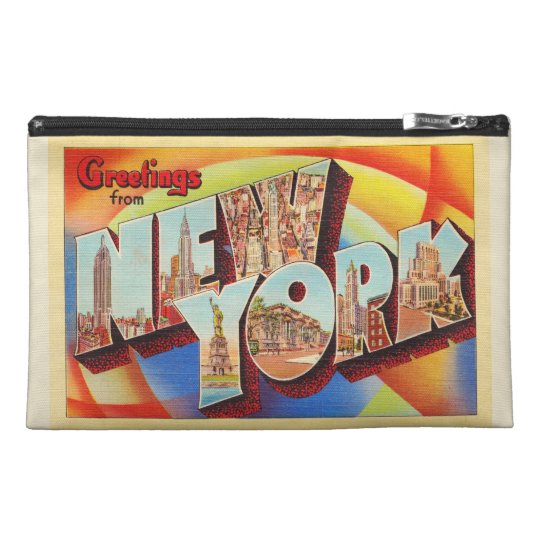 New York City #2 NY Large Letter Travel Postcard - Travel Accessory Bag