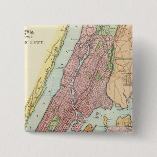 New York City 4 2 Inch Square Button
