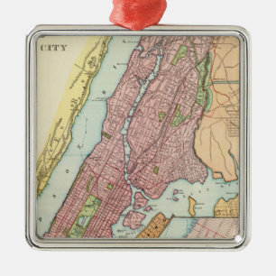 New York City 4 Metal Ornament