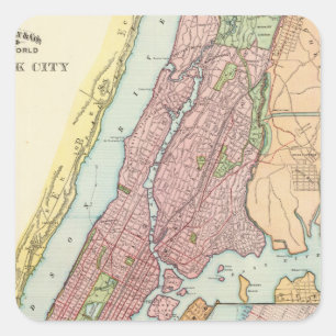 New York City 4 Square Sticker