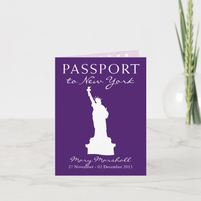 New York City 60th Birthday Passport Holiday Card (Front)