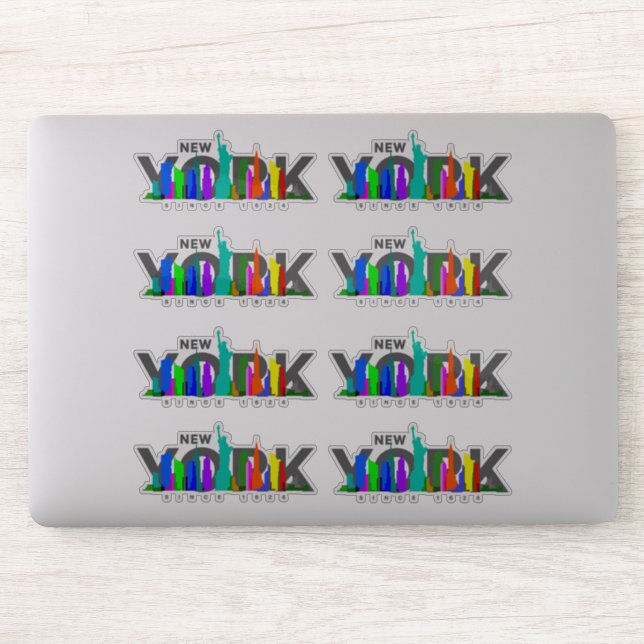 New York City | 8"x 8"- Glossy Tranparent (Computer)