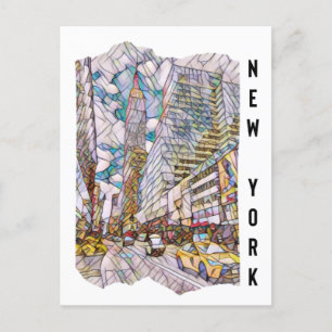 New York City Aesthetic Mosaic Art        Postcard