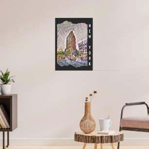 New York City Aesthetic Mosaic Art Poster