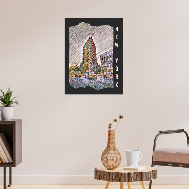 New York City Aesthetic Mosaic Art        Poster (Living Room 3)