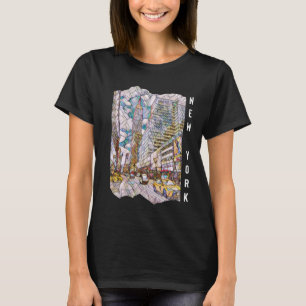 New York City Aesthetic Mosaic Art     T-Shirt