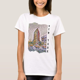 New York City Aesthetic Mosaic Art T-Shirt