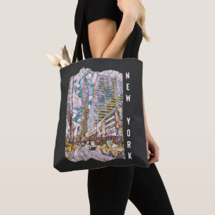 New York City Aesthetic Mosaic Art       Tote Bag