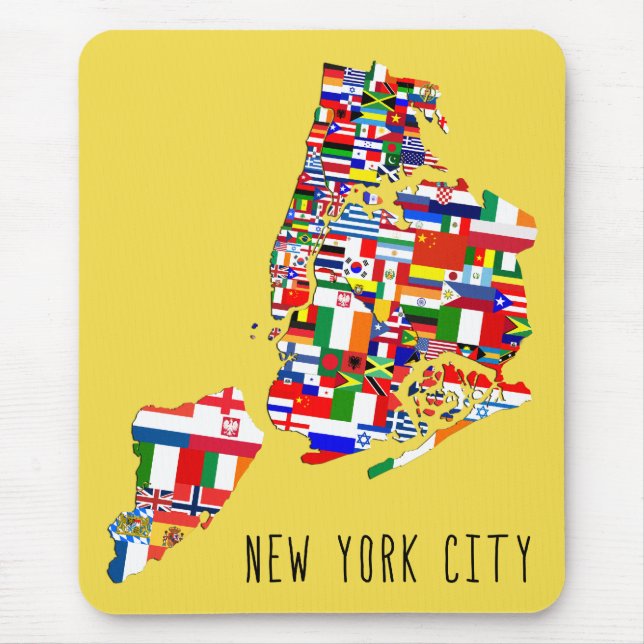 New York City Ancestry Neighbourhood Flags Mouse Pad (Front)