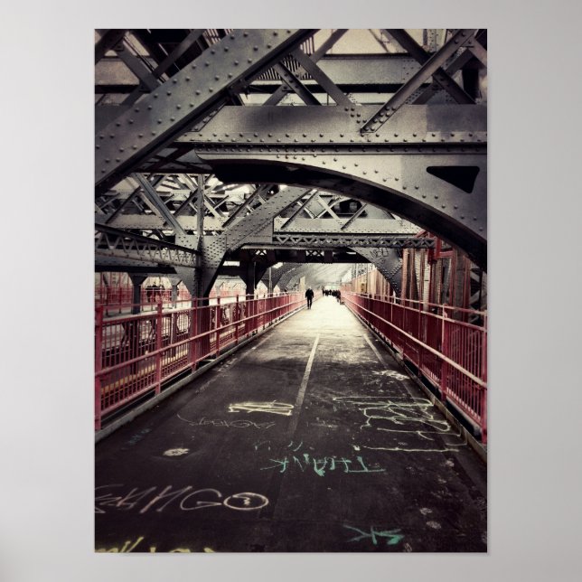 New York City Architecture - Williamsburg Bridge Poster (Front)
