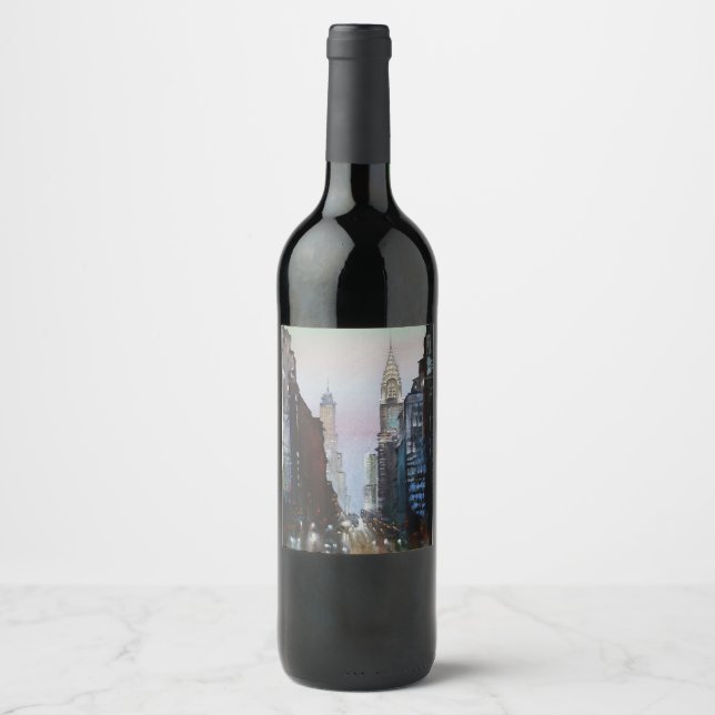 New york city art wine label (Front)