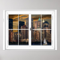 New York City Artificial Window View