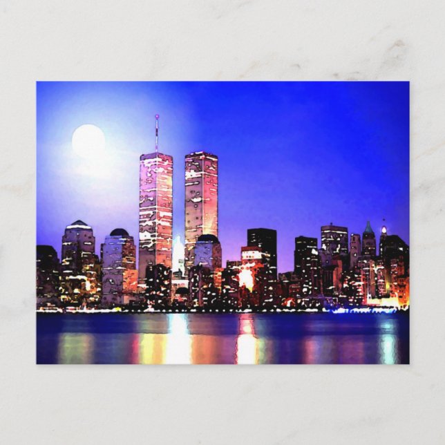 New York City at Night Postcard (Front)
