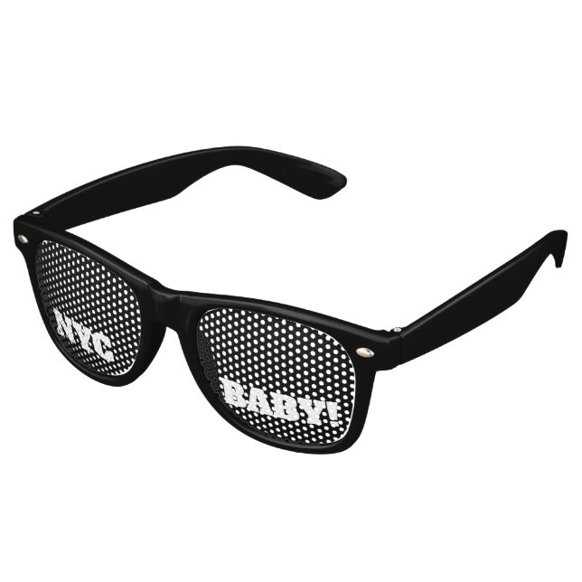 New York City Baby Party Trip Retro Sunglasses (Angled)