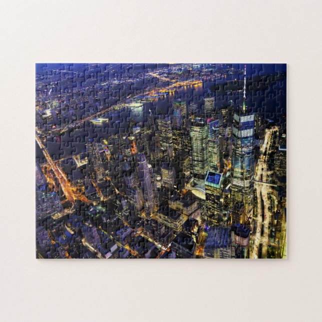 New York City Big Apple Night Creative Jigsaw Puzzle (Horizontal)