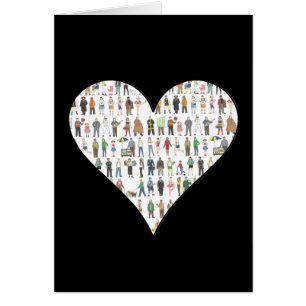 New York City Black Heart NYC People Card