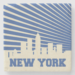New York City Blue Stone Coaster