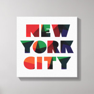 New York City   Bold Typography Canvas Print