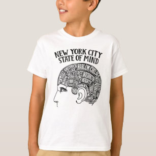 New York City Brain Head Design T-Shirt