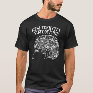 New York City Brain Head Design T-Shirt