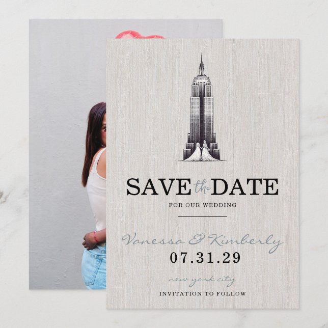 New York City Brides Save The Date (Front/Back)