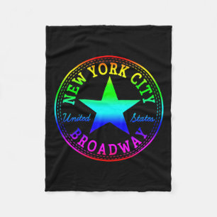 New York City Broadway Theater Nyc United States U Fleece Blanket
